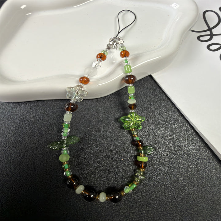 Beaded Floral Charm Phone Lanyard Kalsten