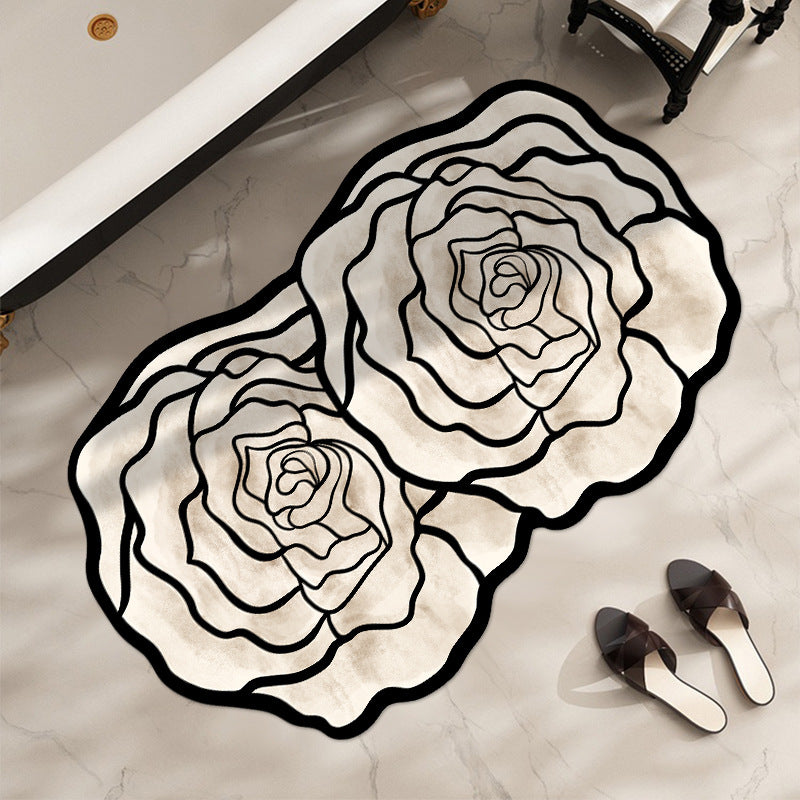 Floral-Inspired Decorative Area Mat