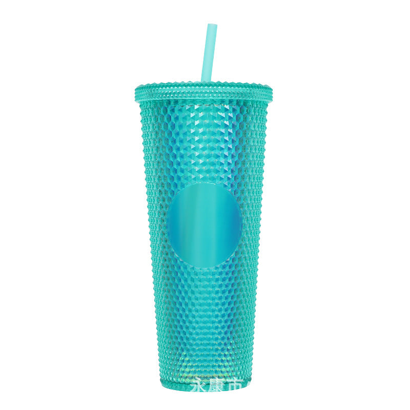 Ladies High-Quality Glitter Drinking Cup with Leak-Proof Lid and Integrated Straw Kalsten