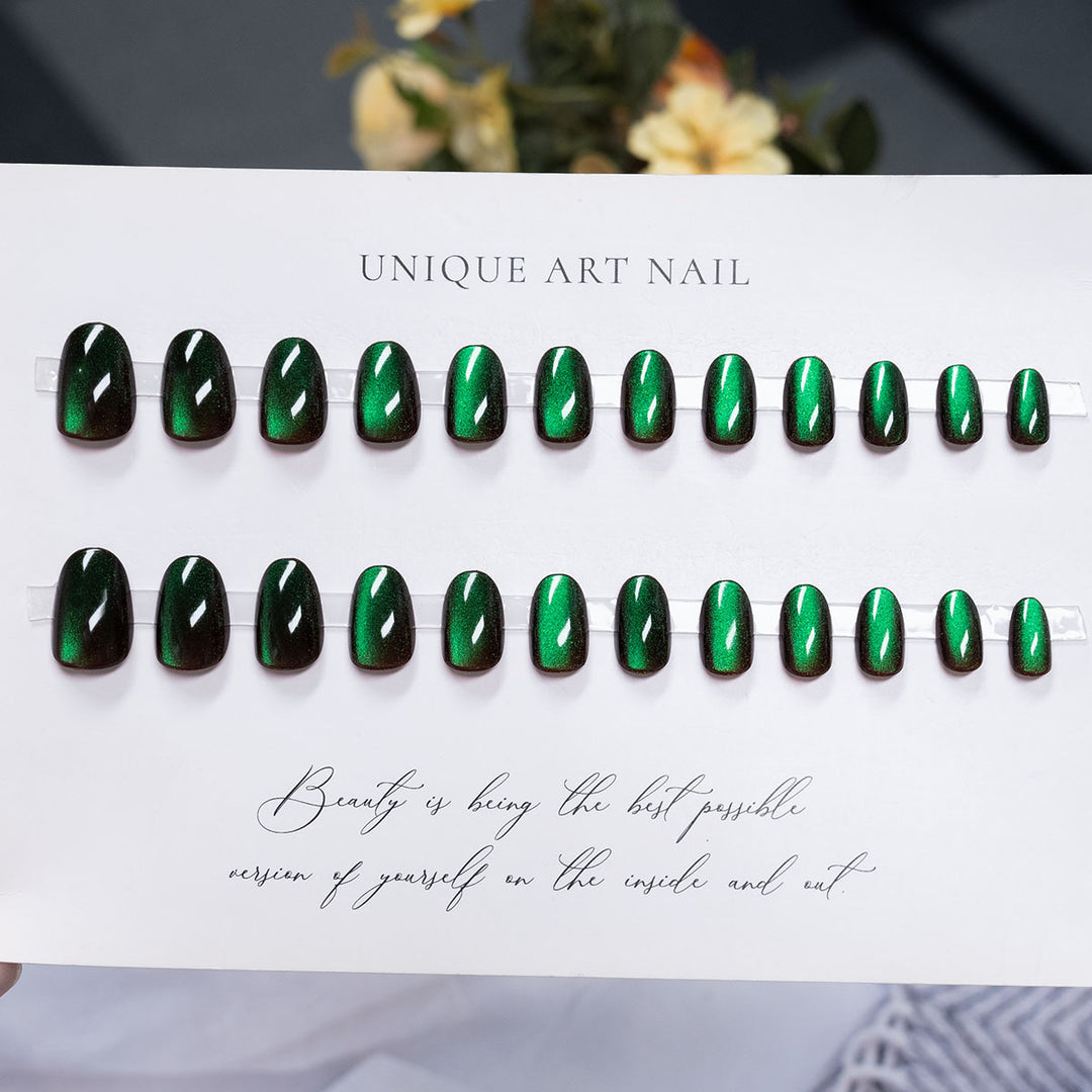 Glossy Press-On Nail Art Set