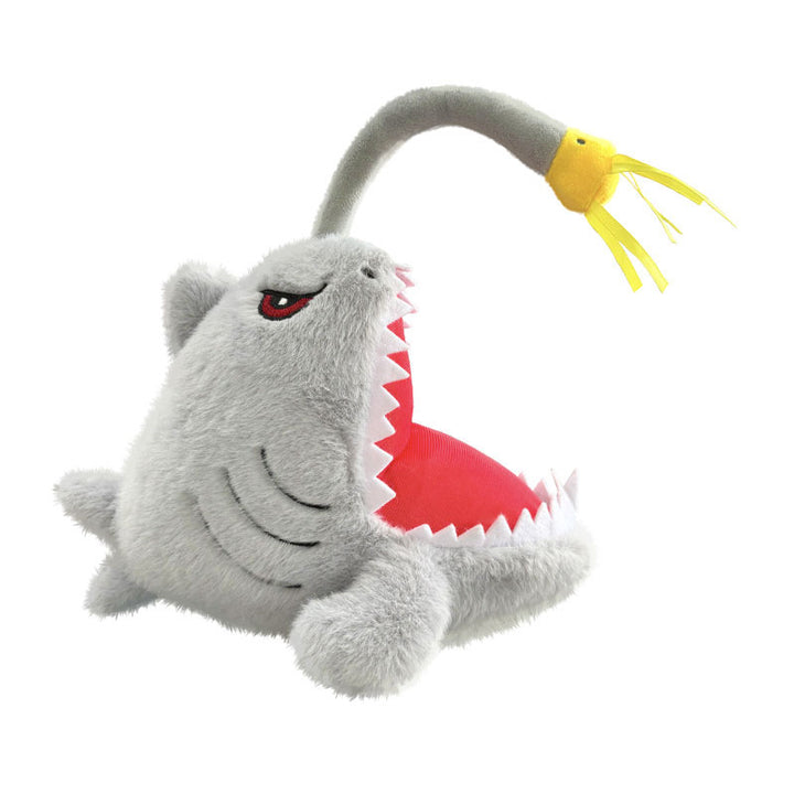 Plush Shark Toy with Dangling Angler Lure and Soft Embroidered Teeth Kalsten