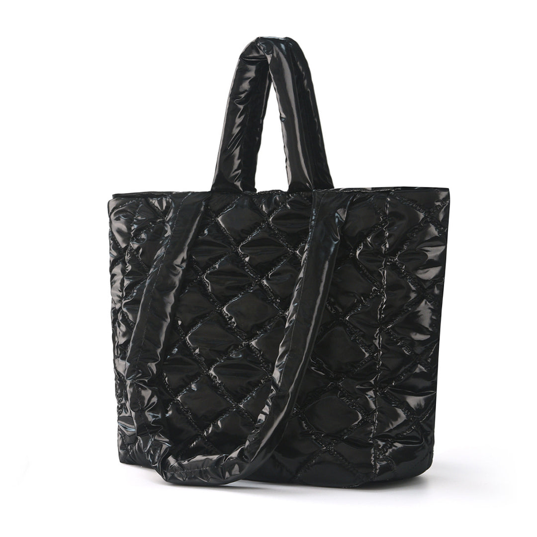 Padded Tote Bag in Modern Check Design Kalsten