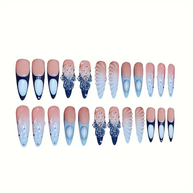 Artistic Floral Nail Extensions Kalsten