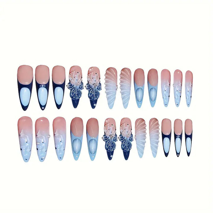 Artistic Floral Nail Extensions Kalsten