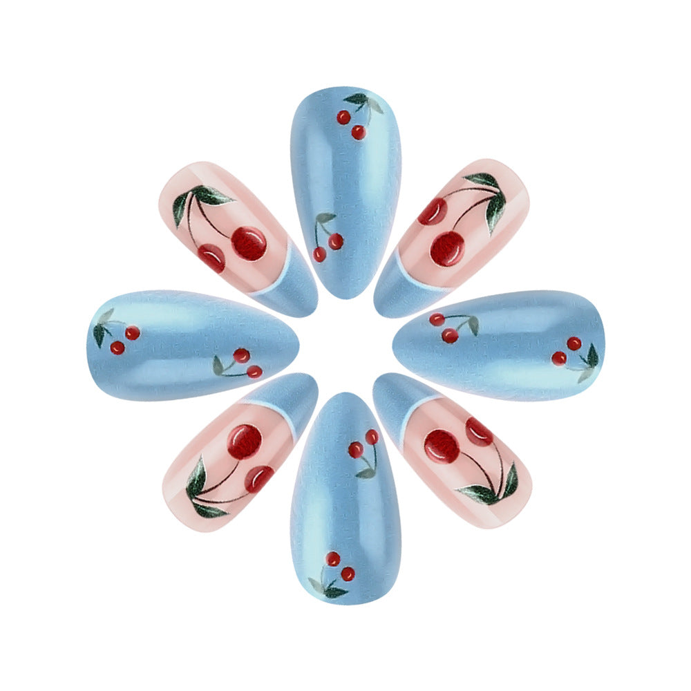 Cherry Blossom-Themed Press-On Nail Art Set Kalsten