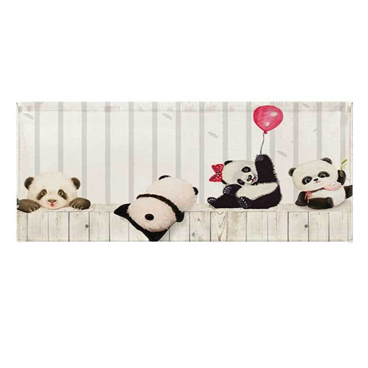 Illustrated Panda Family Canvas Wall Art for Nursery