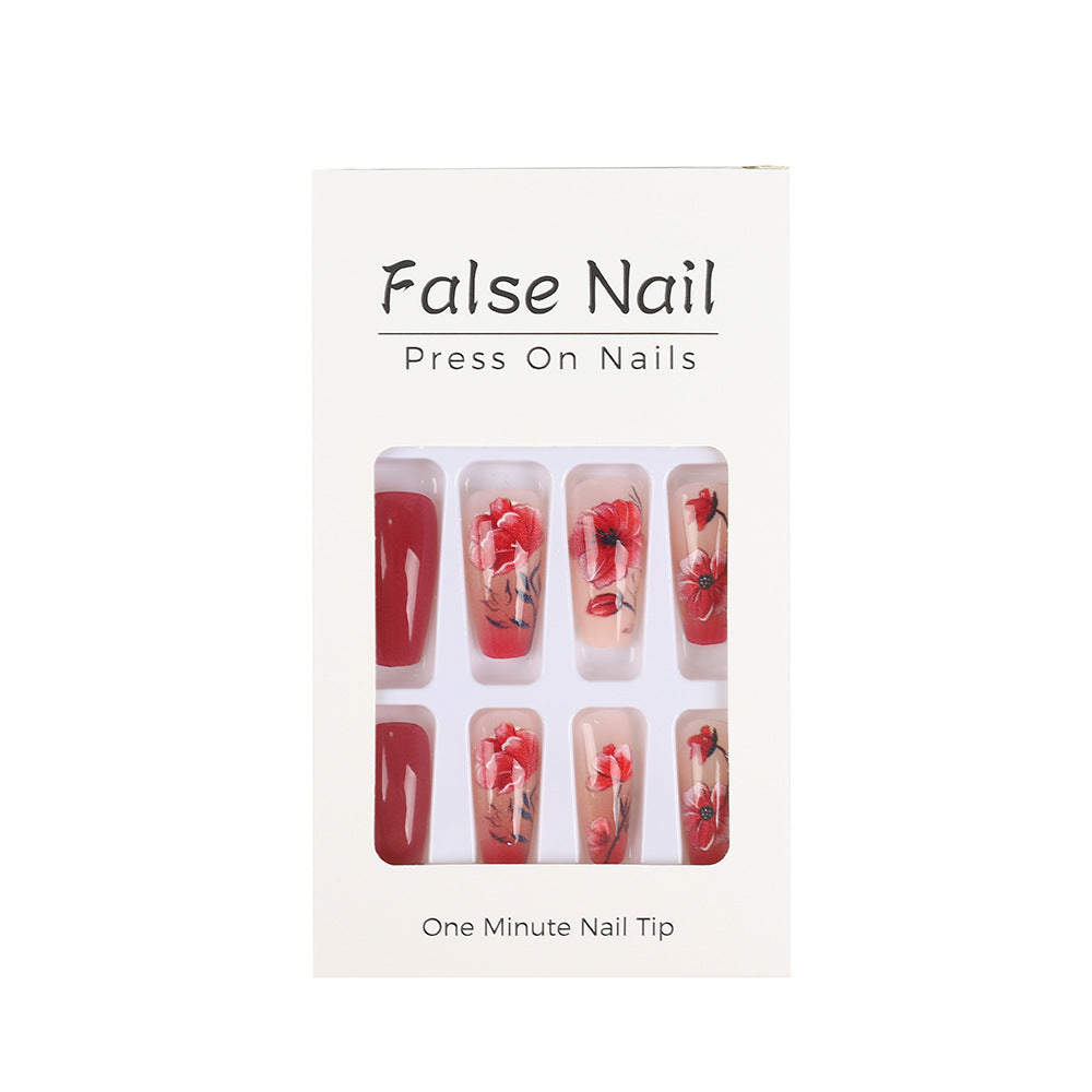 Artificial Nails Set with Floral Design Kalsten