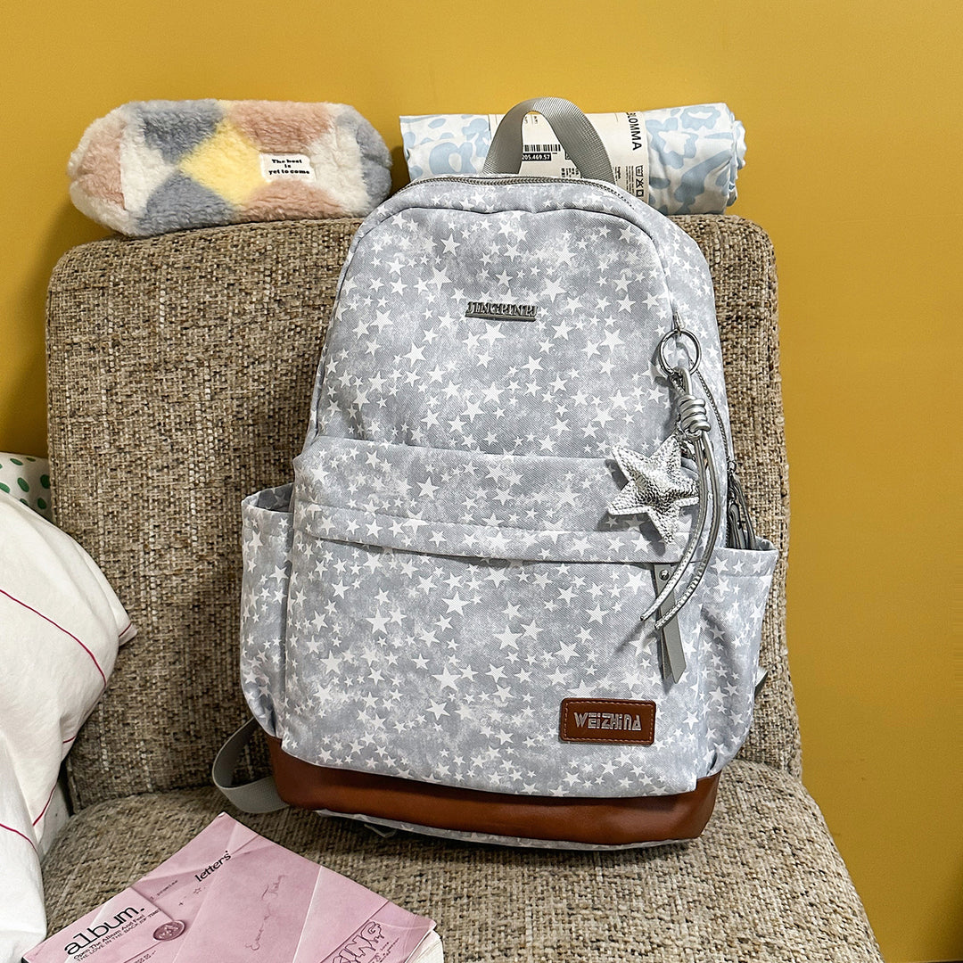 Stylish Star-Printed Casual Backpack Kalsten