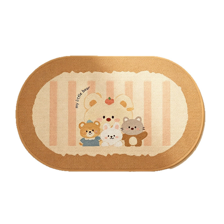 Cute Cat-Themed Bath Mat Kalsten