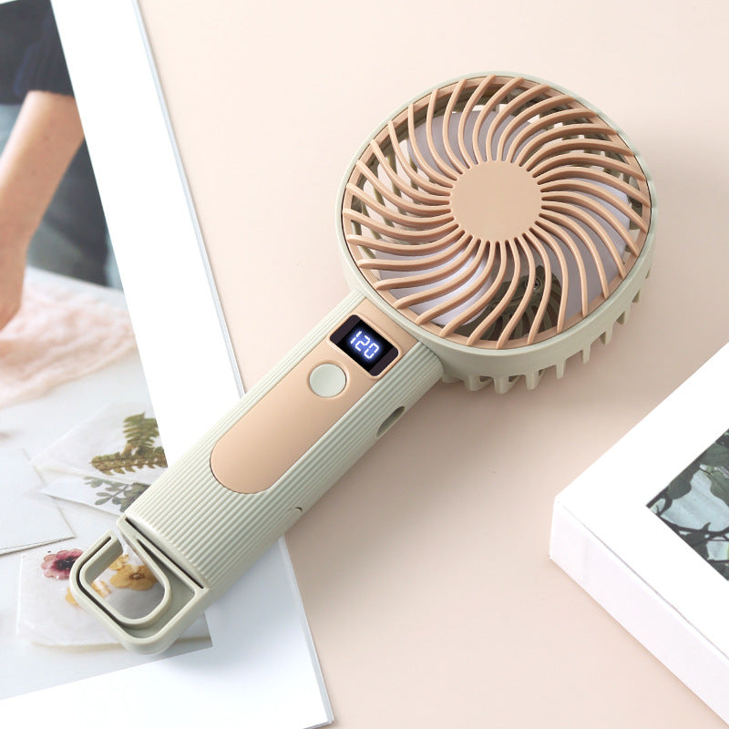 Ladies Portable Hand Fan with Digital Speed Display Kalsten