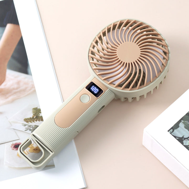 Ladies Portable Hand Fan with Digital Speed Display Kalsten