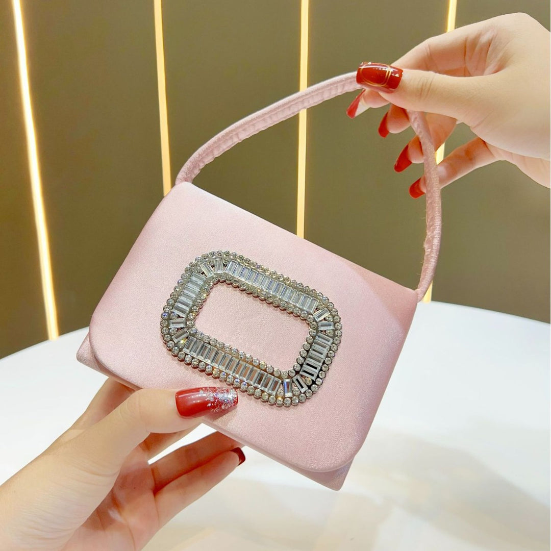 Vintage-Inspired Satin Evening Purse