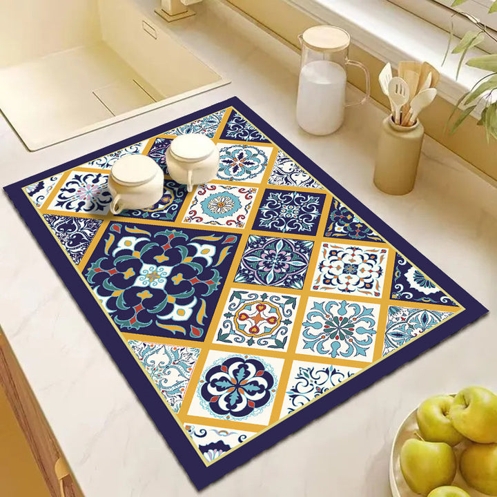 Playful Textured Kitchen Mat Kalsten