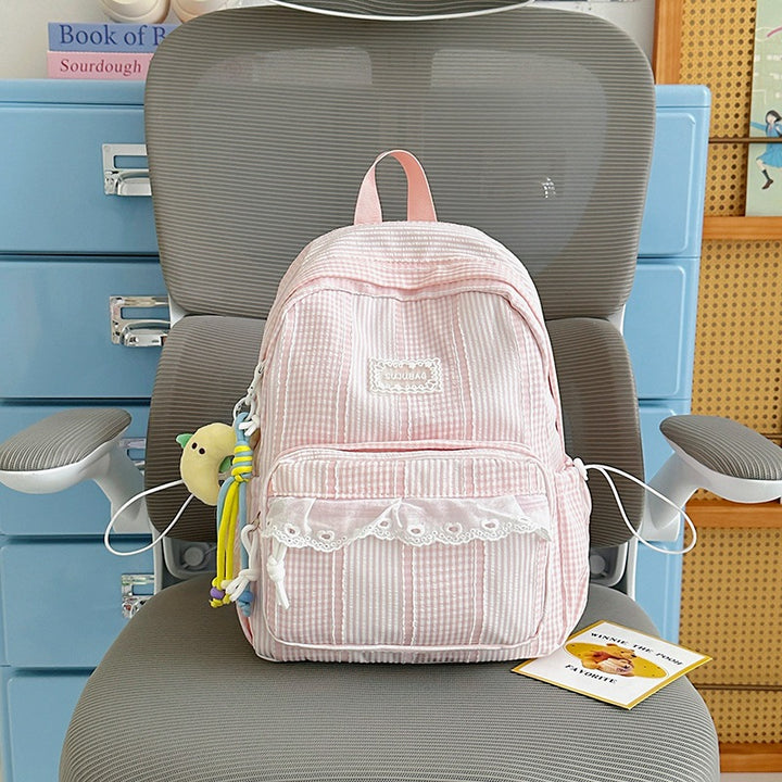 Cute Plaid Design Backpack Kalsten