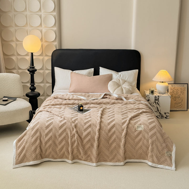 Herringbone Knit Throw Blanket