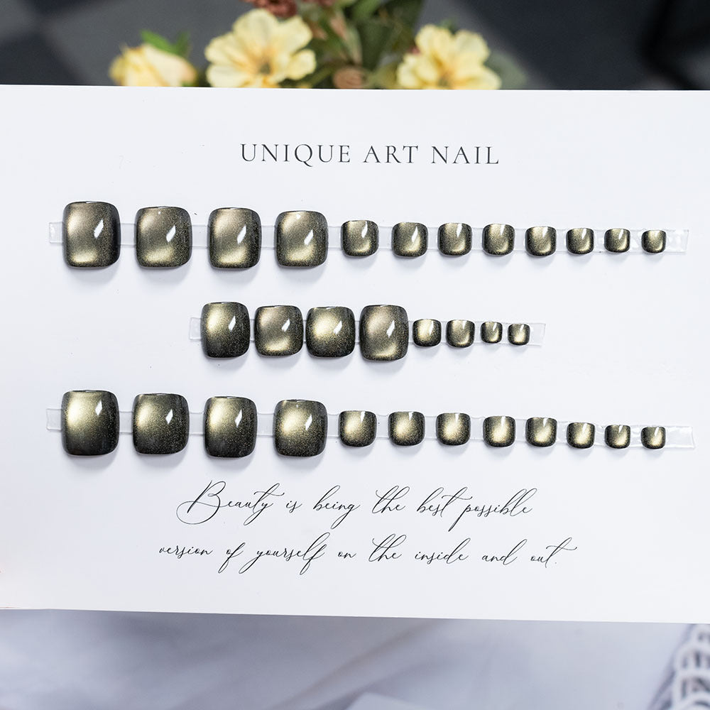 Elegant Metallic Nail Art