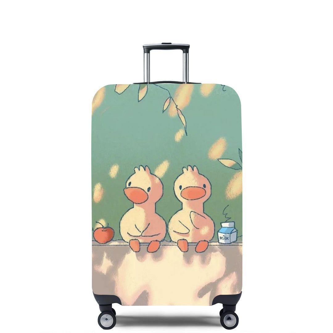 Unisex Hard Shell Suitcase with Creative Travel Motif Kalsten