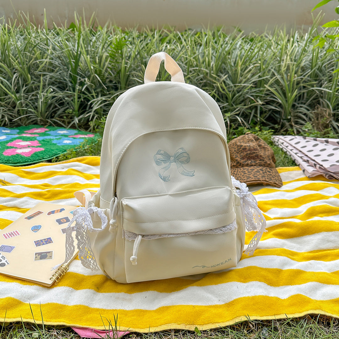 Charming Bow-Embellished Backpack Kalsten