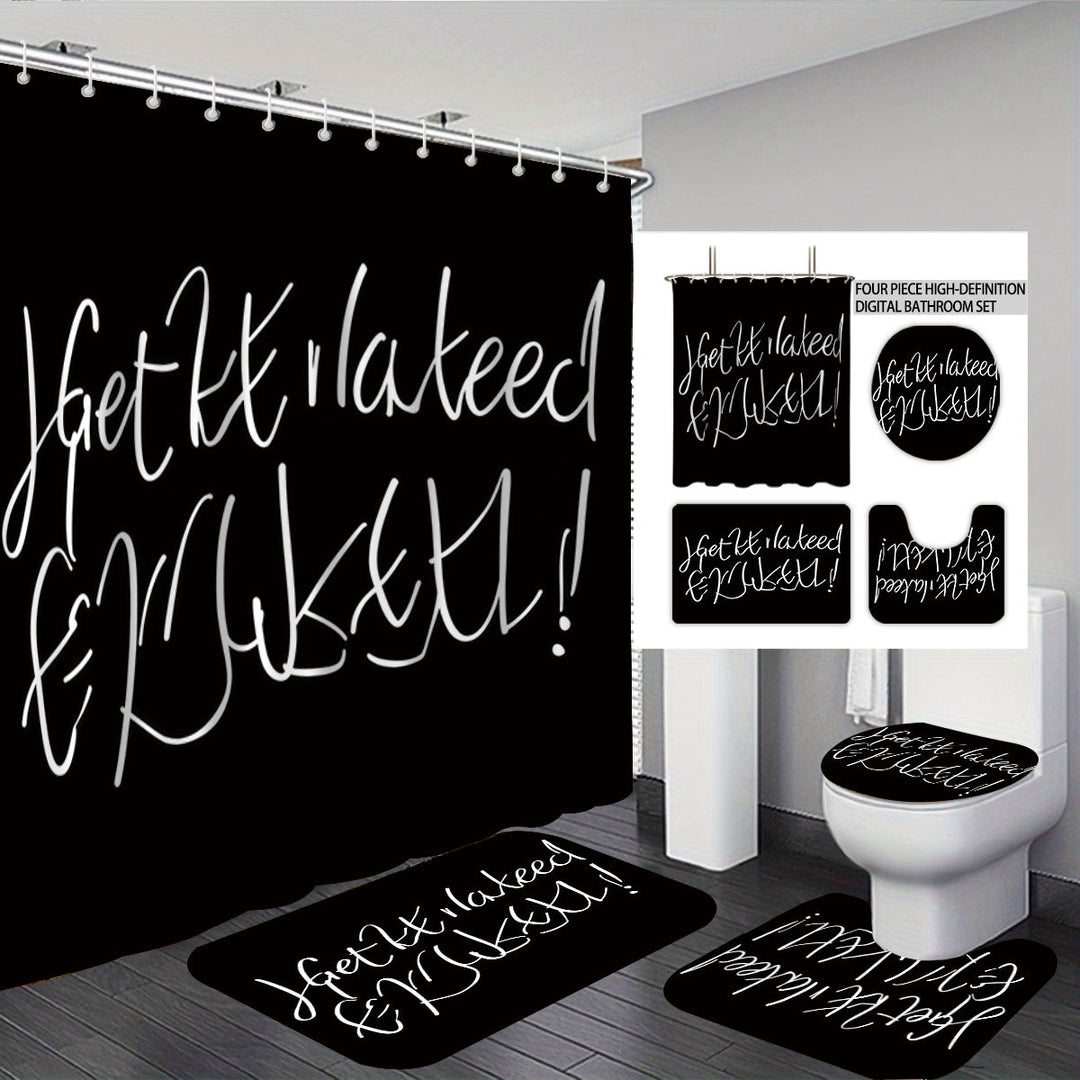 Bathroom Rules Digital Bathroom Décor Set Kalsten
