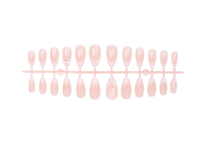 Artificial nail set with elegant bows and tips Kalsten