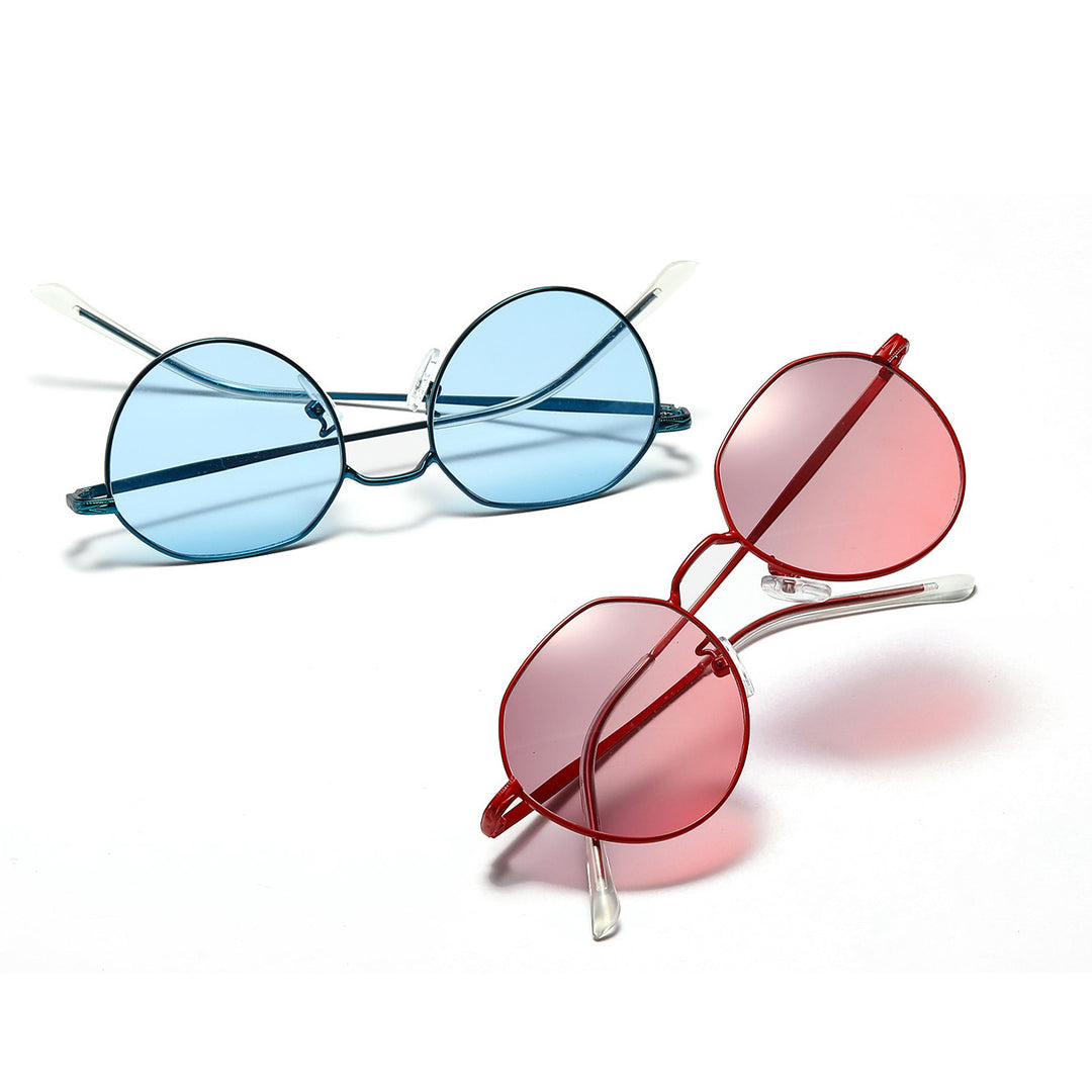 Women's round glasses with delicate metal frame Kalsten