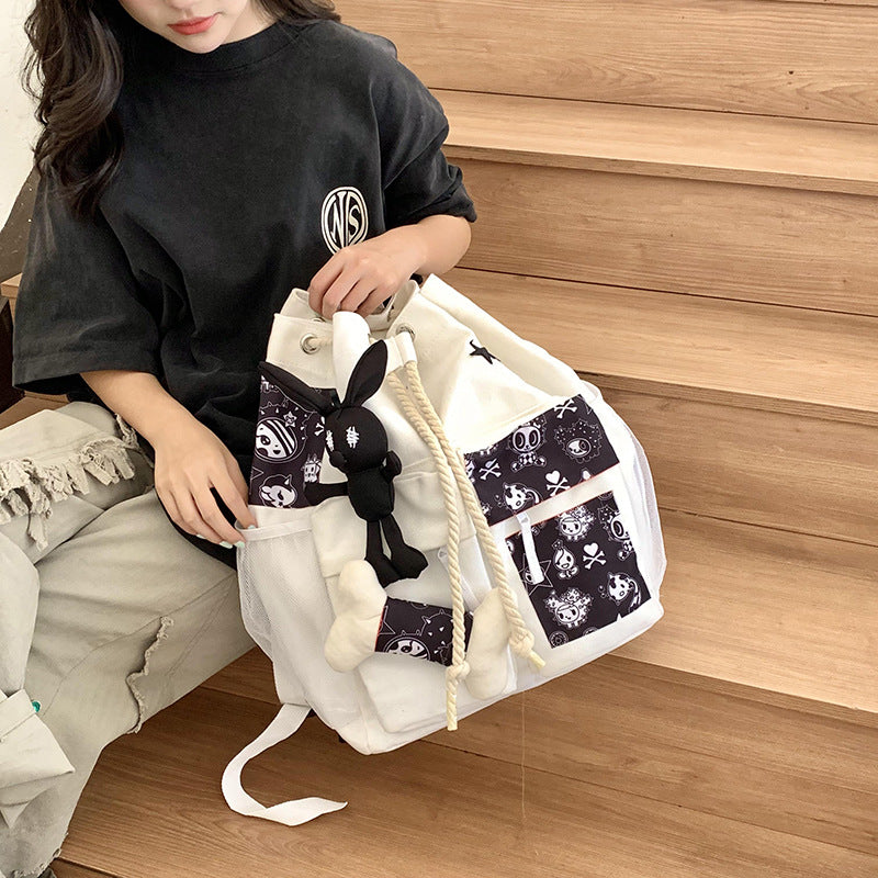 Playful Patterned Drawstring Backpack Kalsten