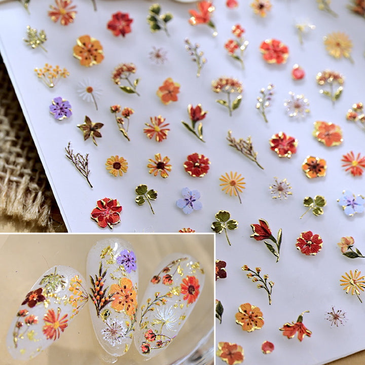 Floral Nail Art Transfer Stickers