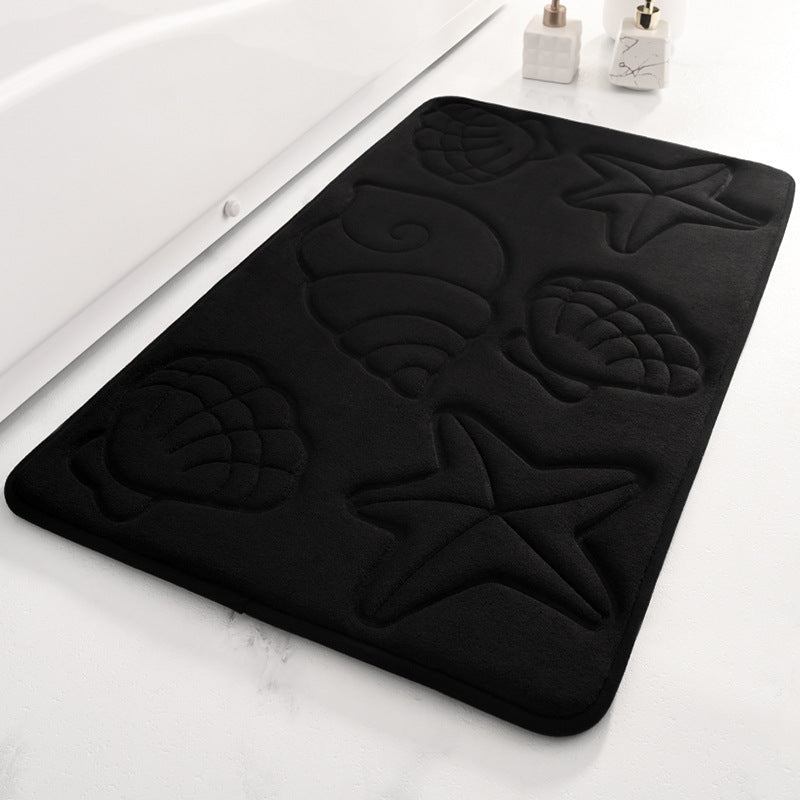 Coastal-Themed Shell Design Bath Rug Kalsten