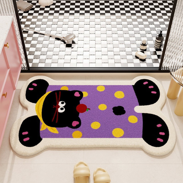 Soft Striped Bathroom Mat