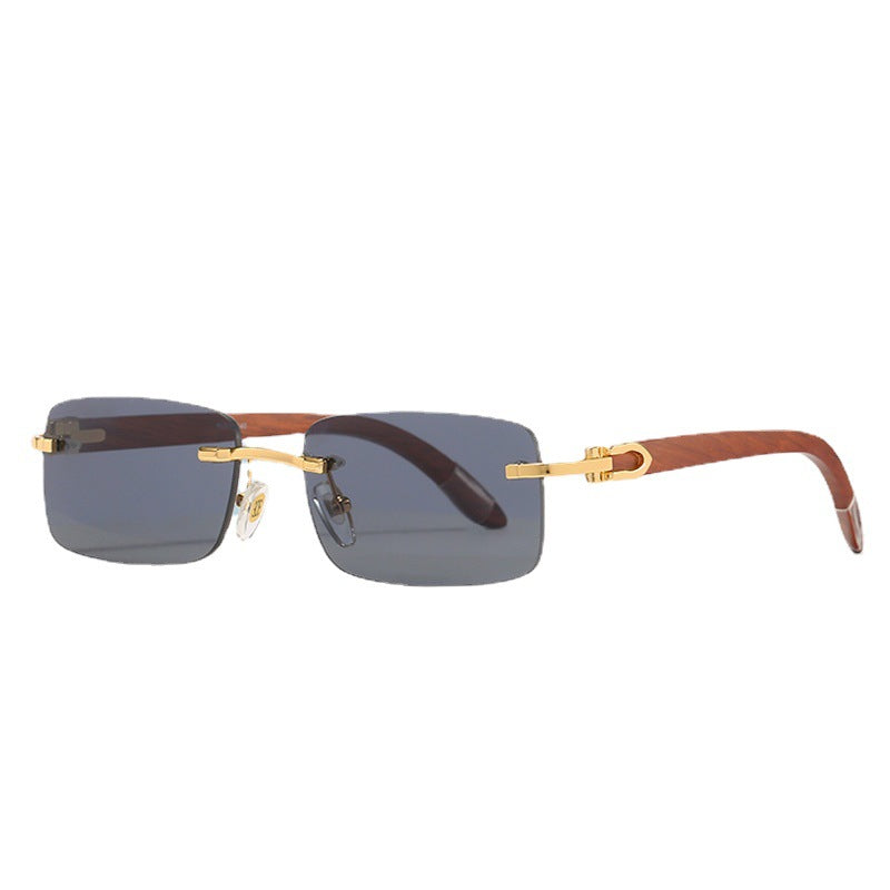 Women elegant rectangular sunglasses with high-quality metal frame and polarized lenses Kalsten
