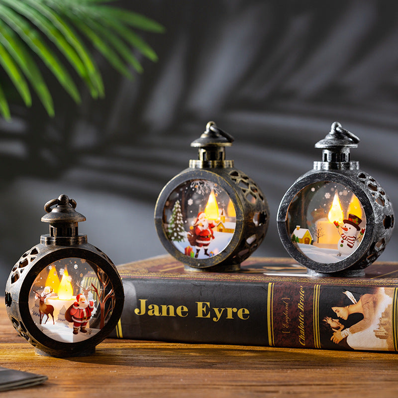 Decorative Christmas lantern with LED lighting