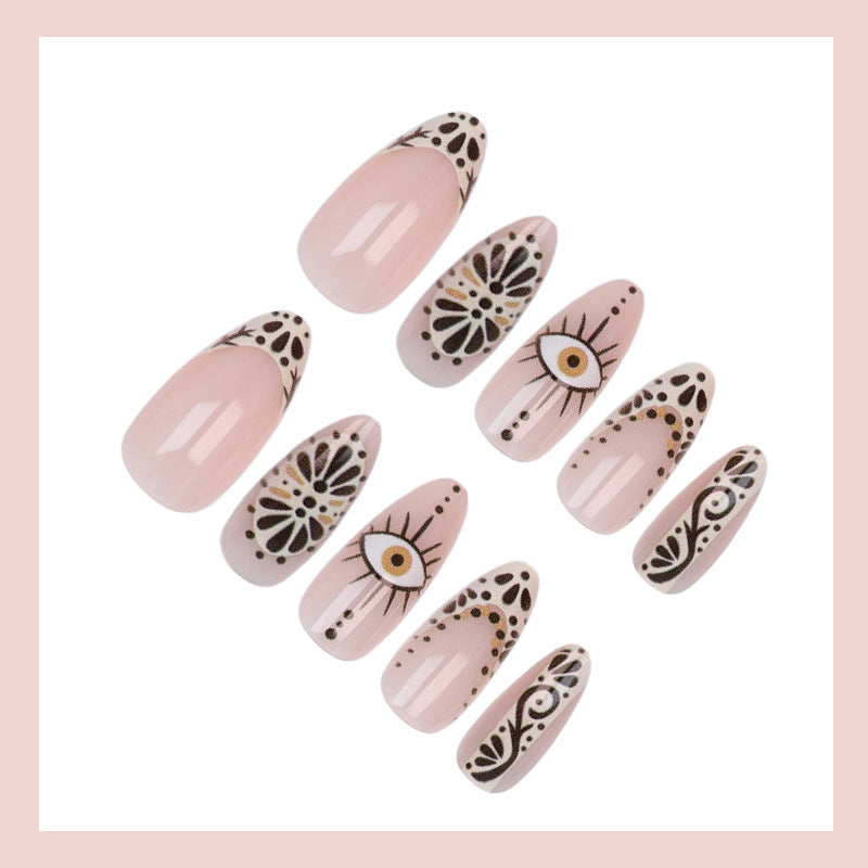 Acrylic nail set with creative and stylish decorations Kalsten