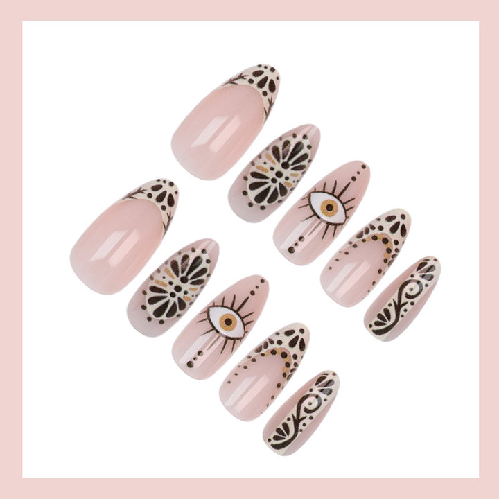 Acrylic nail set with creative and stylish decorations Kalsten