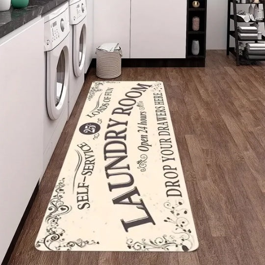 Vintage-Inspired Laundry Room Area Mat Kalsten