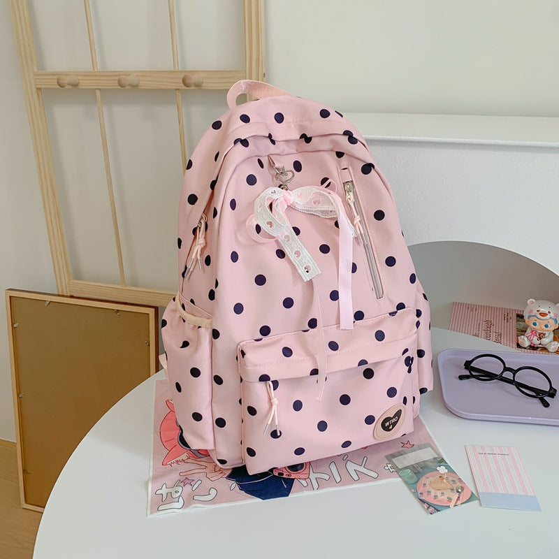 Trendy Polka Dot Backpack Kalsten