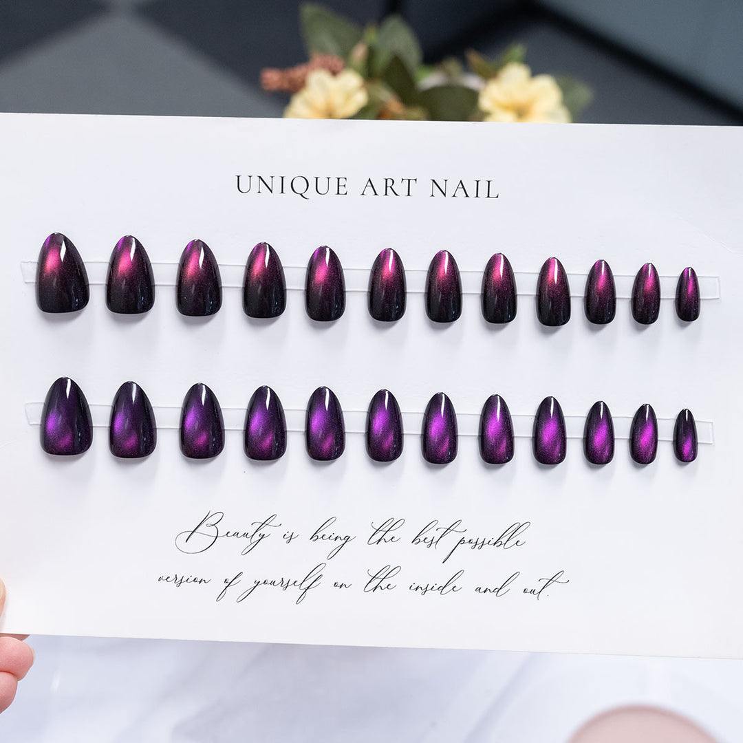 Glossy Long-Lasting Press-On Nail Set