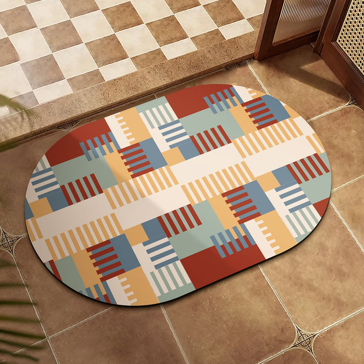 Abstract Patterned Bathroom Mat