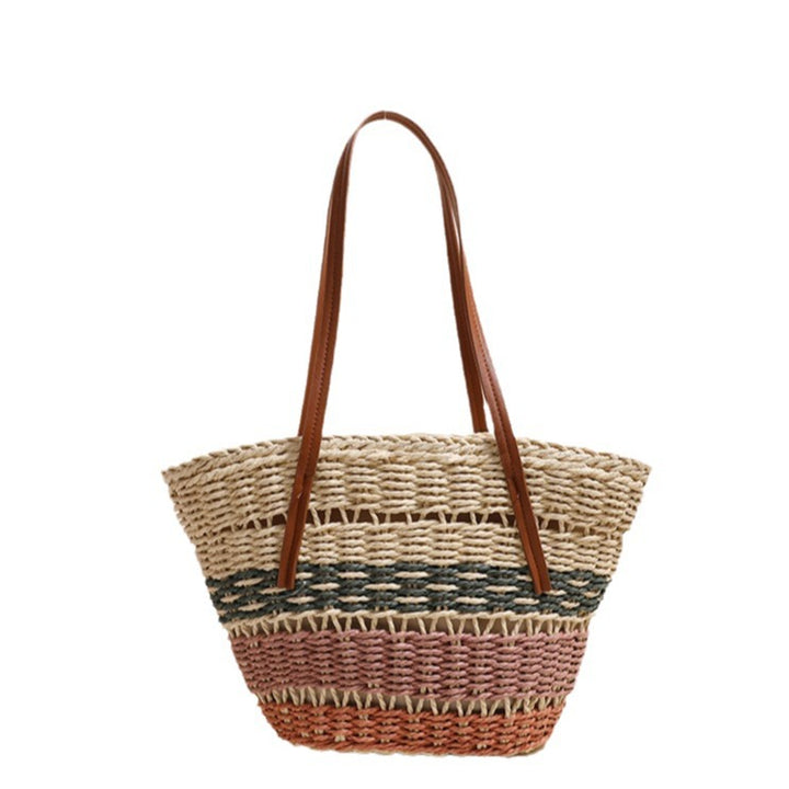 Stylish basket bag with sturdy leather handles Kalsten