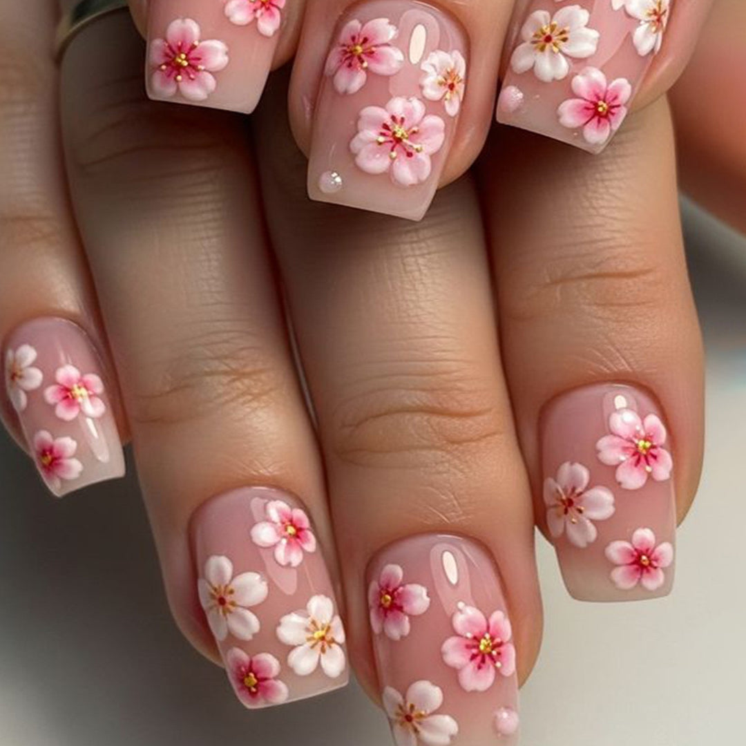 Floral Acrylic Nail Art Set Kalsten