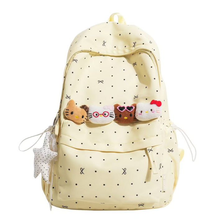 Backpack with Charming Animal Applications and Practical Compartments Kalsten