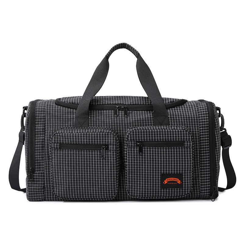 Versatile Checkered Gym Duffle Bag Kalsten