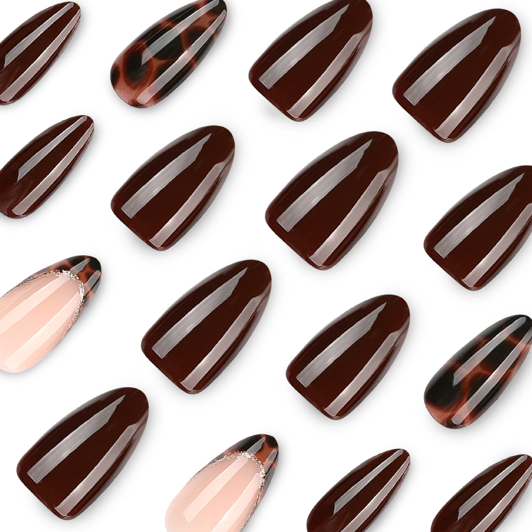 Artistic accent nails with geometric designs Kalsten