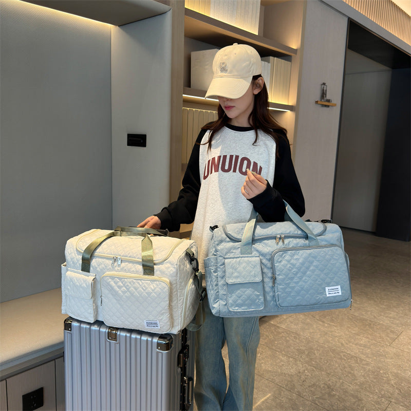 Quilted Multi-Compartment Travel Duffel Kalsten