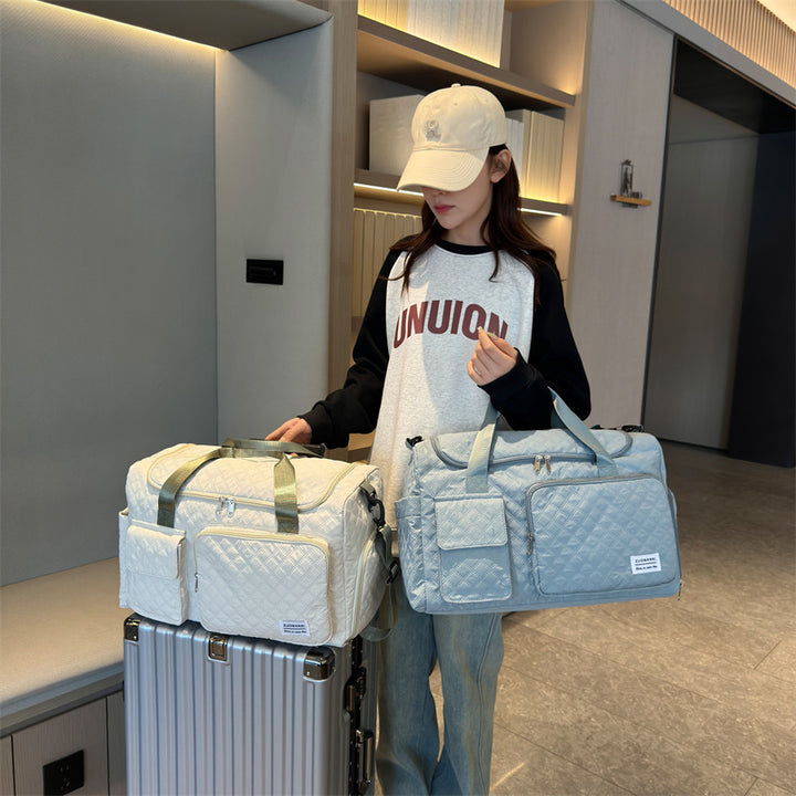 Quilted Multi-Compartment Travel Duffel Kalsten