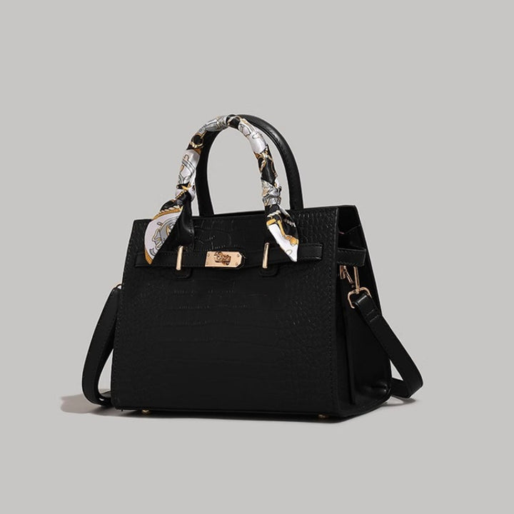 Chic Crocodile-Embossed Handbag Kalsten