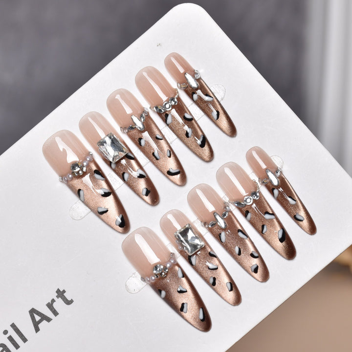 Decorative Stiletto Press-On Nail Extensions Kalsten