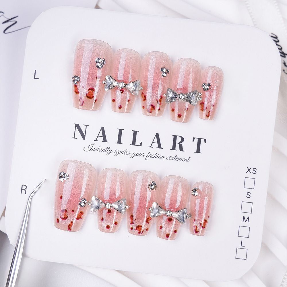 Butterfly-Inspired Stiletto Press-On Nails
