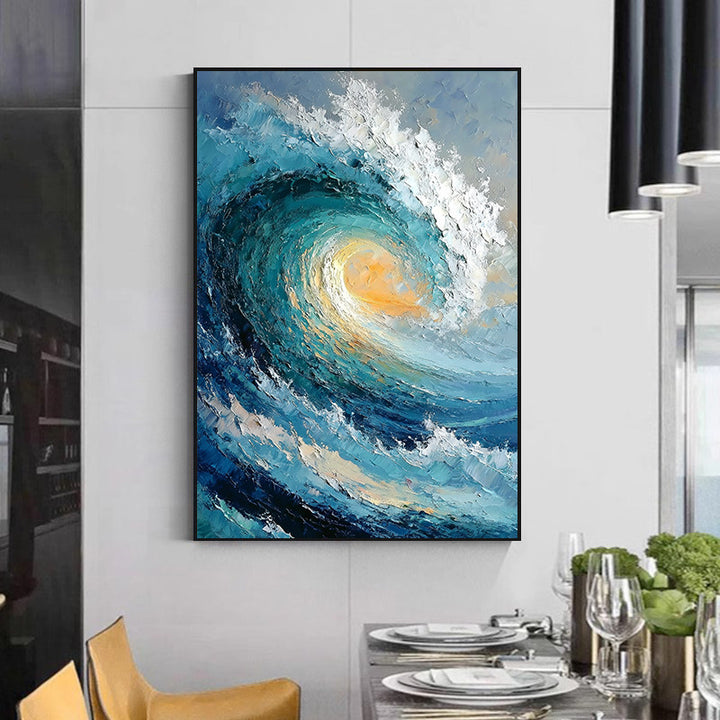 Textured Ocean Wave Canvas Art