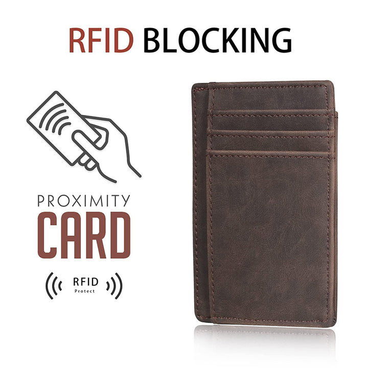 Vintage-Inspired Leather Cardholder Kalsten