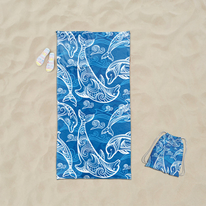 practical beach towel with integrated tote bag design Kalsten